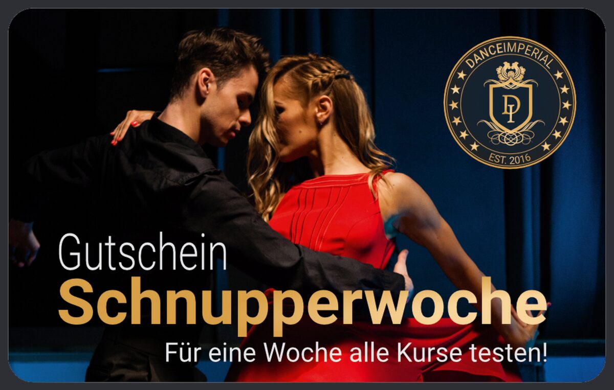 Gutschein-Motiv "Schnupperwoche" – DANCEIMPERIAL Regensburg
