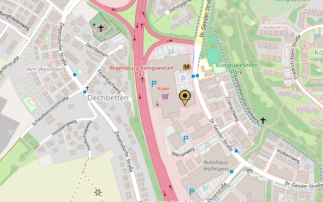 Anfahrt DANCEIMPERIAL, Dr.-Gessler-Str. 41, Regensburg